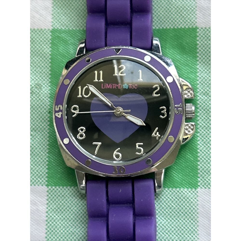 Limited Too Silver Tone Purple And Bezel Women’s Quartz Watch